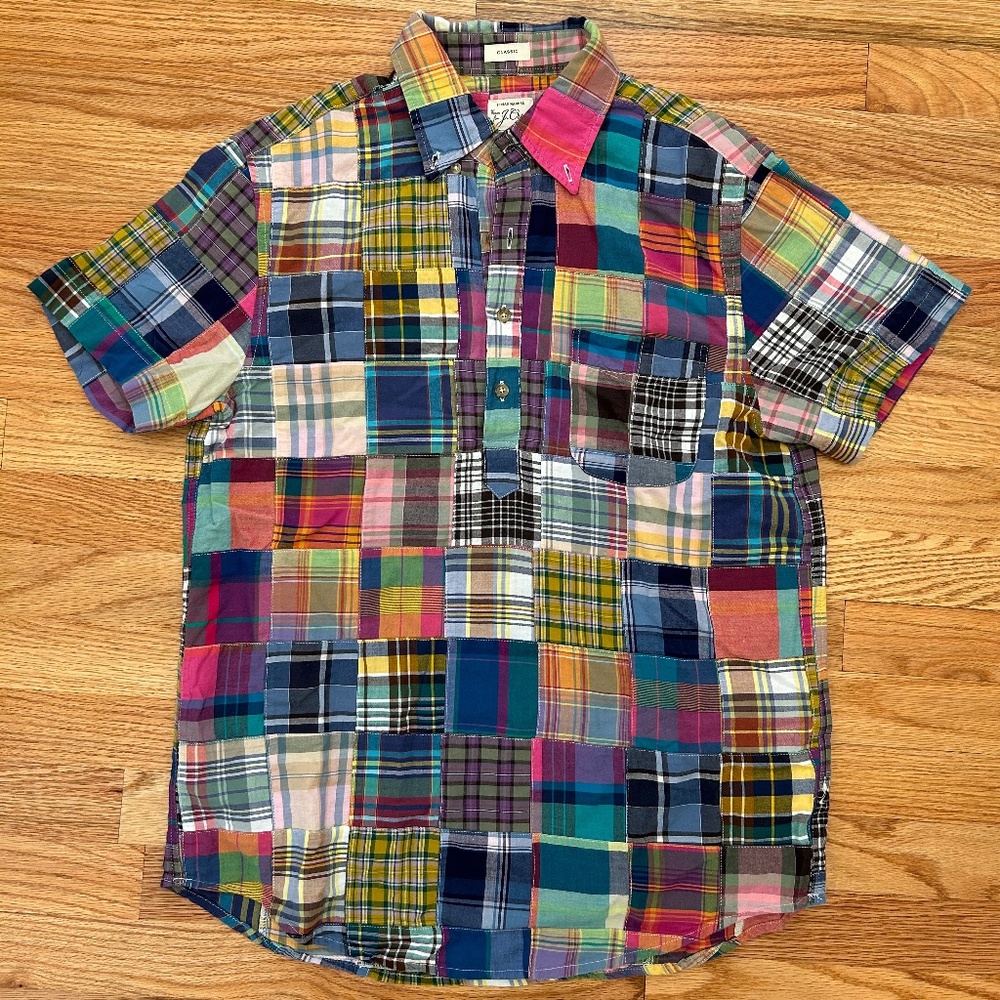 J Crew Indian Madras - Patchwork - Men's S